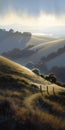 Luministic Oil Painting Digital Poster Of Marin Headlands At Sunrise