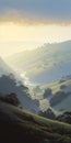 Luministic Oil Painting Digital Poster Of Marin Headlands At Sunrise