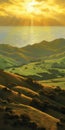 Luministic Oil Painting Digital Poster Of Marin Headlands At Sunrise