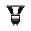 Luminodiode icon in simple style