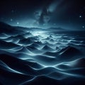 Luminogram of Waves at Night A luminogram of waves at night with Royalty Free Stock Photo