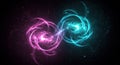 Luminous abstract with cosmic swirling lights