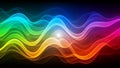 Luminous Abstract Rainbow Waves Background Vibrant Gradient Spectrum Flow Dynamic Energy Pattern Royalty Free Stock Photo
