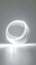Luminous Abstract Ring of Light on Reflective Surface Royalty Free Stock Photo