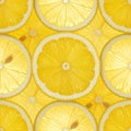 Luminous Backlit Pattern of Thin Lemon Slices Royalty Free Stock Photo