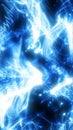 Luminous blue particle waves forming fluid energy streams, representing digital motion, data flow, and abstract Royalty Free Stock Photo