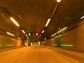 Luminous car tunnel with car