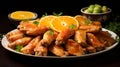 Luminous Chicken Wings With Citrus Fruits: A Multi-layered Culinary Delight