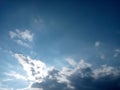 Luminous cloudy blue sky covering the sun Royalty Free Stock Photo