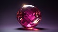 Luminous Crystal: Red ruby sphere glowing from within, symbolizing hope, radiance Royalty Free Stock Photo