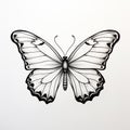 Luminous 3d Butterfly: Playful Line Drawing With Vienna Secession Influence