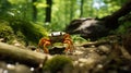 Luminous 3d Objects: A Colorful Storytelling Of Crabs In A Spring Forest