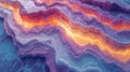 Luminous 3D Terrain Layers with Vibrant Gradient Abstract Art. Royalty Free Stock Photo