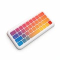 Luminous 3d White Keyboard With Colorful Gradient - Scoutcore