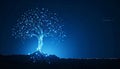 Luminous Digital Tree of Information and Data Royalty Free Stock Photo