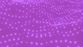 Luminous dots move in wavy streams. Design. Animated background of moving rows of glowing dots. Beautiful glowing dots