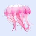 Luminous Elegance: Jellyfish Icon Illustration Royalty Free Stock Photo