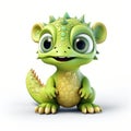 Luminous Fantasy Baby Reptile: A Joyful And Optimistic Caninecore Character