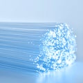 Luminous Fiber Optic Cable Bundle for Data Transfer Royalty Free Stock Photo