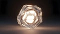 Luminous Geometric Crystal Polyhedron Royalty Free Stock Photo