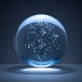 Luminous Glass Ball with Internal Bubbles Royalty Free Stock Photo