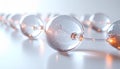 Luminous Glass Spheres Connected in a Network Royalty Free Stock Photo