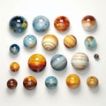 Luminous Glaze 3d Models: Planets And Spheres Of The Solar System