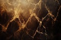 Gold vein marble texture with dark background. Artificial Intelligence