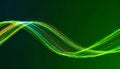 Luminous Green Digital Waveform on Dark Background Royalty Free Stock Photo