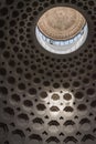 Luminous halo under the dome of the Basilica San Martino ai Monti in Rome