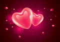 Luminous hearts Royalty Free Stock Photo