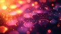 Luminous Hexagonal Grid with Sparkles