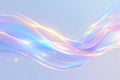 Luminous holographic waves floating in a soft blue dreamscape. AI generated Royalty Free Stock Photo