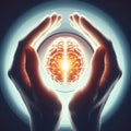Luminous Intellect: Unveiling the Power of the Human Brain Royalty Free Stock Photo