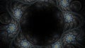 Luminous modern abstract background, fractal world. Digital space for use in design. Round shapes and lines. 3d render