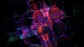 Luminous modern abstract background, fractal world. Digital space for use in design. Round shapes and lines. 3d render
