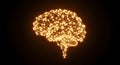 Luminous Neural Network Brain Concept for Technology and Science Professionals Royalty Free Stock Photo