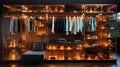 Luminous Order: Modern Wardrobe with Illuminated Organization