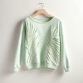 Luminous Palm Leaf Sweater - Light Green 3d Design
