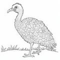 Luminous Pointillism Emu Bird Coloring Pages For Children Royalty Free Stock Photo
