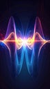 Vibrant Quantum Energy Waveform Abstract Royalty Free Stock Photo