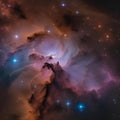 A luminous, sentient nebula resembling a cosmic river, flowing through the celestial plains3