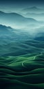 Luminous Shadows: Captivating Slow Motion Wallpaper Of Misty Green Hills