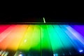 luminous spectrum composed of prisms and projected on a wall wit Royalty Free Stock Photo