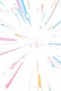 Unique magical light burst. Fantasy glowing light trails. Transparent PNG 12