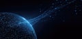 Futuristic Global Data Network and Connectivity Royalty Free Stock Photo