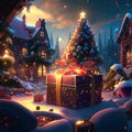 Luminous Traditions: Illuminate Your Christmas with Glowing Gifts and Decorations AI Generative By Christmas ai