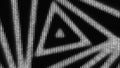 Luminous triangular pattern. Animation. Background of electronic diode pattern of moving triangular spiral. Slowly
