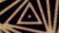 Luminous triangular pattern. Animation. Background of electronic diode pattern of moving triangular spiral. Slowly