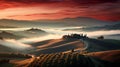 Luminous Tuscan Hills: Dreamlike Landscape Photography